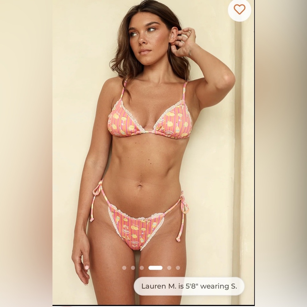 NWT Dippin' Daisy's Cinque Terre Triangle Bikini Set